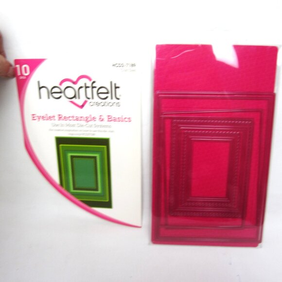 Heartfelt Creations Eyelet Rectangle & Basics Craft Dies HCD2-7189 Frame - Picture 1 of 3